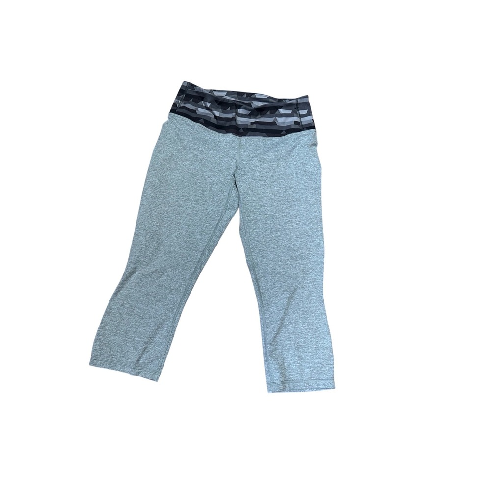 Patagonia Athletic Capri Yoga Pants Geometric Waist Gym Activewear Crop Leggings